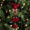 Christmas Tree Hanging Decoration Red Flocked Christmas Bell Xmas Tree Decorative Ornament Xmas New Year Decoration Supplies