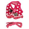 Pink Tone Small Dog Vest Harness Polka Dot Print Puppy Outdoor Harness  Daily Walking