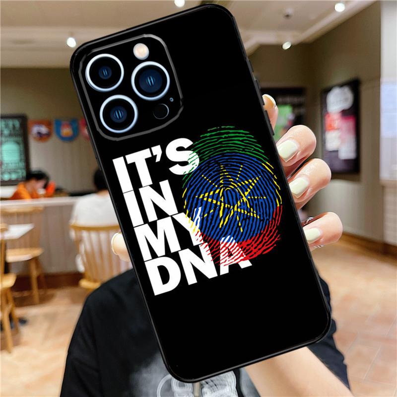 Cool Ethiopia Flag Case For iPhone 17 16 15 14 13 12 11 Pro Max Mini Plus 16e 17 Air Bumper Cover Accessories