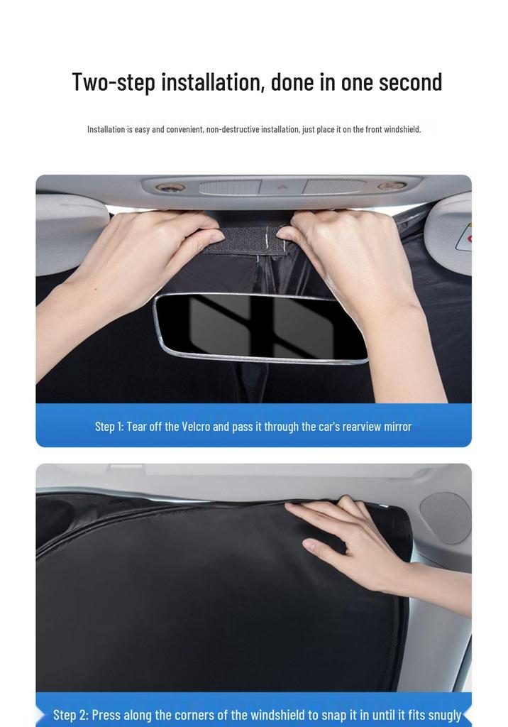 Tesla Model Y/3 Sunshade Windshield Heat Insulation Sun Protection Curtain