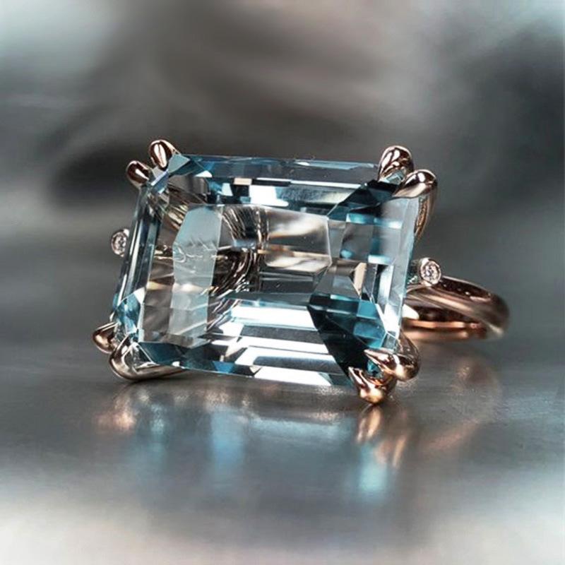 New, personalized fashion copper-plated zircon women's ring, European and American jewelry