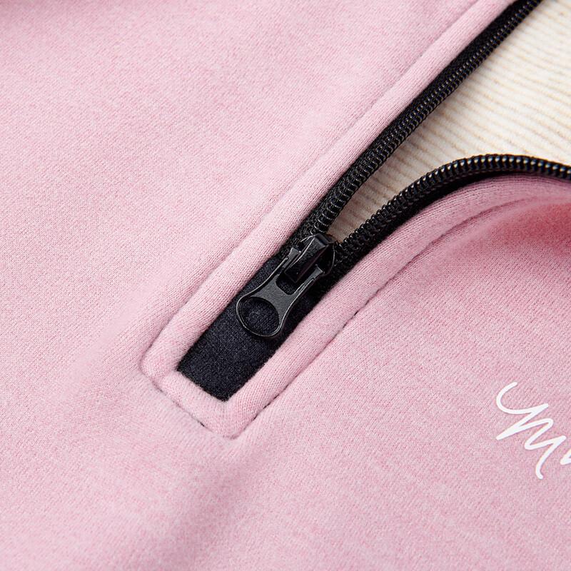 Disney Girls' Fleece-Lined Colorblock Stand Collar Sweatshirt DL160031