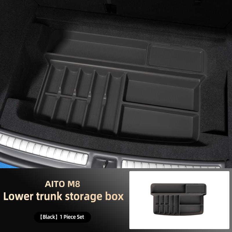 For AITO M8 5Seat/6Seat 2025 2026 Trunk Storage Box Tail Box Leveling Organizer Interior Modification Special-Fit