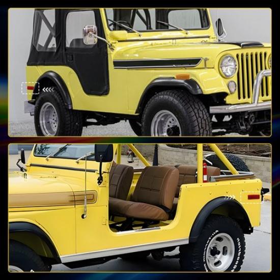 Rear Side Marker Light Housings Red For 1974-1987 Jeep J10/20 Pickup Wagoneer EA