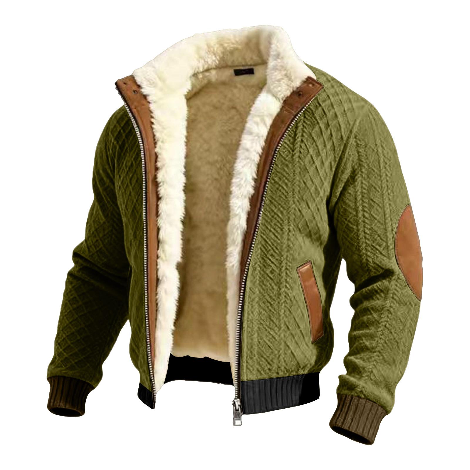 Men`s Retro Printed Lined Hooded Jacket