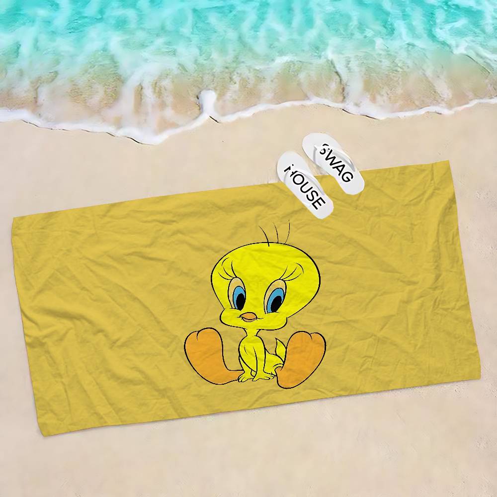 Cartoon Cute Bird Beach Towel Colorful Bath Towels for Girl Microfiber Quick Dry Sand Free Beach Yoga Spa Gym Pool