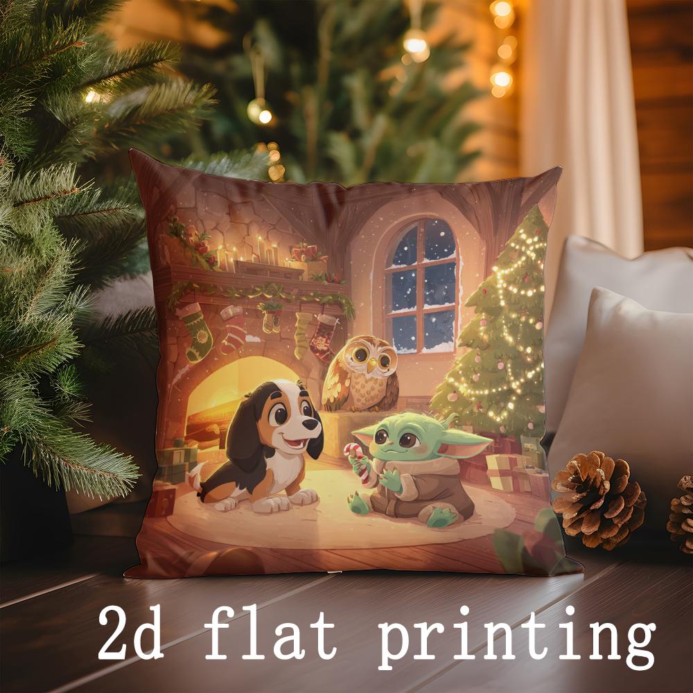 

Home Decor Christmas-themed Digital-Printed Pillow Covers Pattern Cushion Cover Suitable for Sofa Bedroom Car Pillow Cover 40x40cm