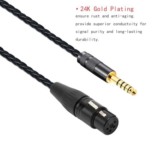 Luxferre 4.4mm Balanced XLR to 4.4mm Converter Cable, 0.1m, Single Crystal Copper, 4.4mm to XLR Cable, 4.4mm 5-Pole XLR to 4-Pin XLR Cable Extension C