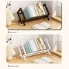 Desktop Book Shelf Bamboo Book Organizer Storage Rack Office Desk Wooden Book Magazine Display Tilting Bookcase Book Holder Stand