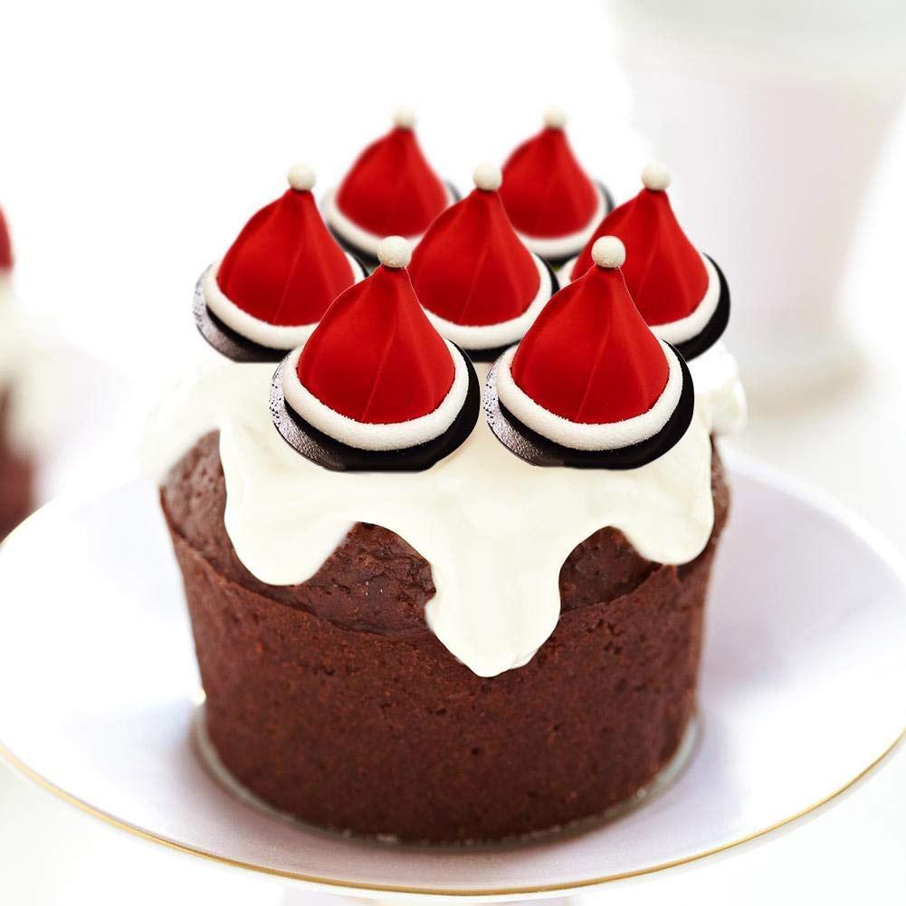 Nové vánoční čepice silikonové formy nástroj na zdobení dortů pekařské náčiní francouzský dezert mousse dort forma pečení cu