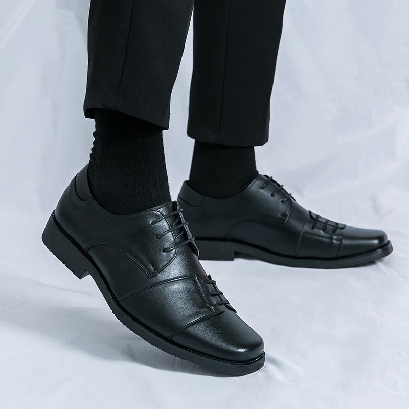 48 Square Head Leather Shoes Men's Business Dress Casual Fashion Trend Shoes Wedding Party Wedding Shoes