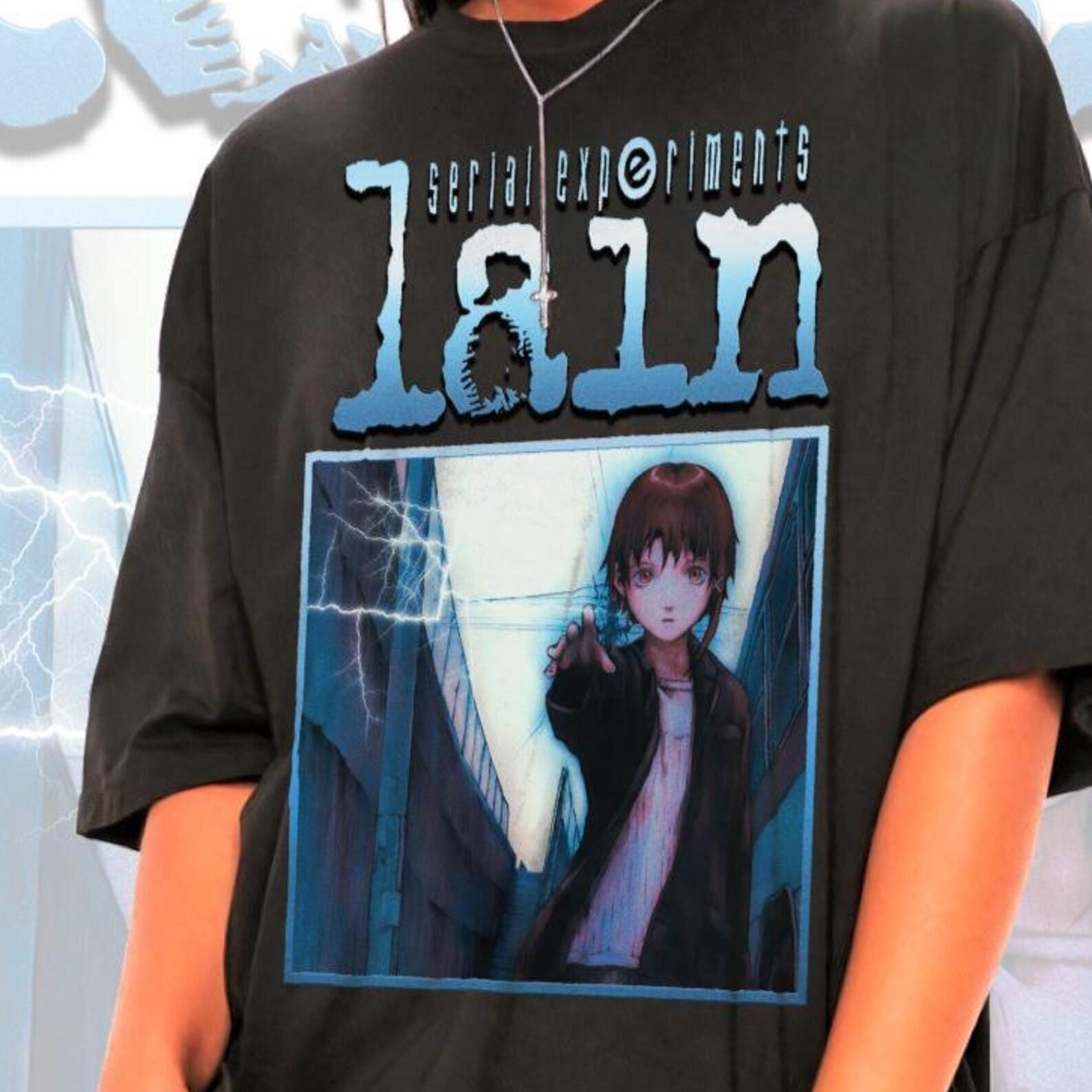 Serial Experiments Lain Shirt – Anime Cosplay Graphic Tee,Lain Iwakura,Alice Mizuki XL