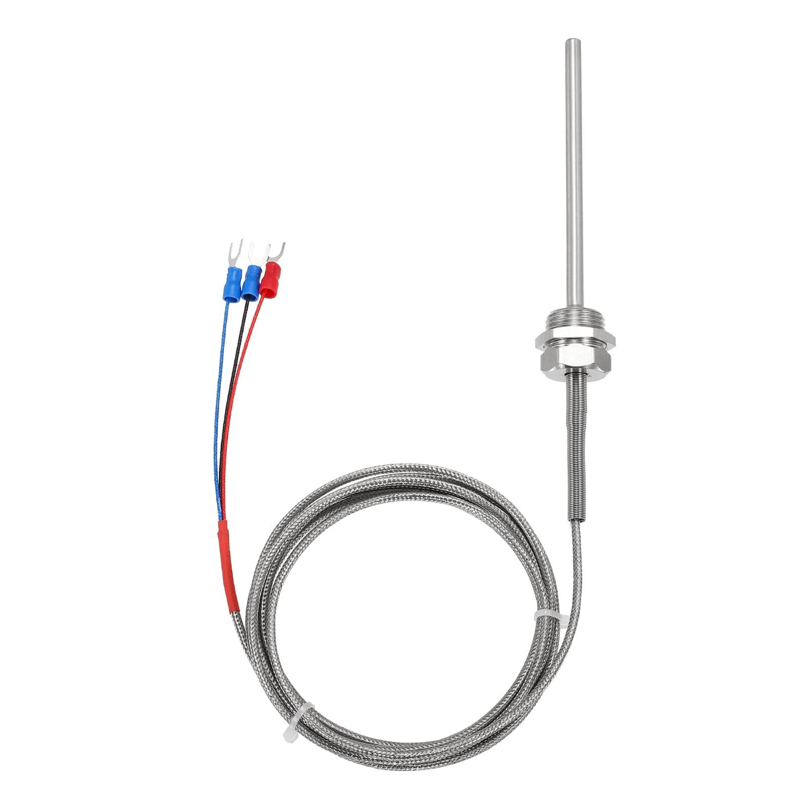

uxcell PT100 RTD Thermocouple, Stainless Steel, NPT1/2 Temperature Sensor Probe, -50 to 500℃, 2m (6.6ft), 6x100mm