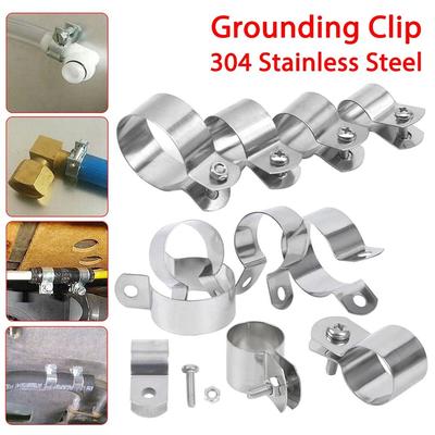 1Pcs with Screws Nuts Grounding Clip Fastening Hardware Pipe Buckle Durable Hose Clamp