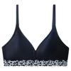 Leopard Print Satin Underwear Women's Small Breasts Gather Anti-sagging Thin Back Bra Sexy Skin-friendly Breathable Comfortable Bra