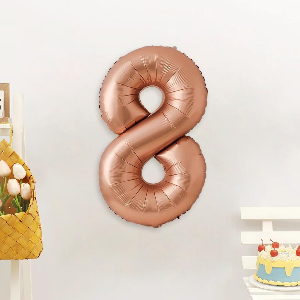 40-Inch Retro Orange Digital Aluminum Film Balloon, Baby Children'S Birthday Party Classroom Decoration Wedding Celebration Decoration