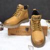Suede Leather Men High Top Shoes High Quality Mens Ankle Boots New Outdoor Boats Sneakers Man Non-Slip Motorcycle Boots