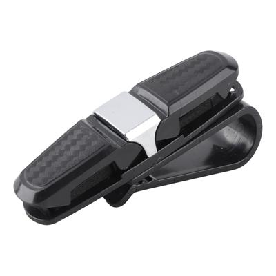 Sun Visor Glasses Clip Multifunctional Rotatable Easy Access Eyeglasses Holder for Glasses Cards Bills Tickets Silver