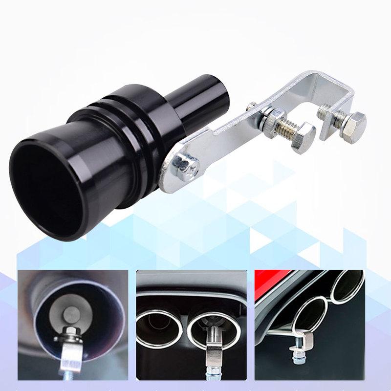 

Universal Motorbike Car Exhaust Fake Turbo Whistle Pipe Sound Muffler Blow Off Valve Universal Simulator Whistler S silver