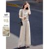 Retro Casual Short-Sleeve Shirt & Wide-Leg Pants Set