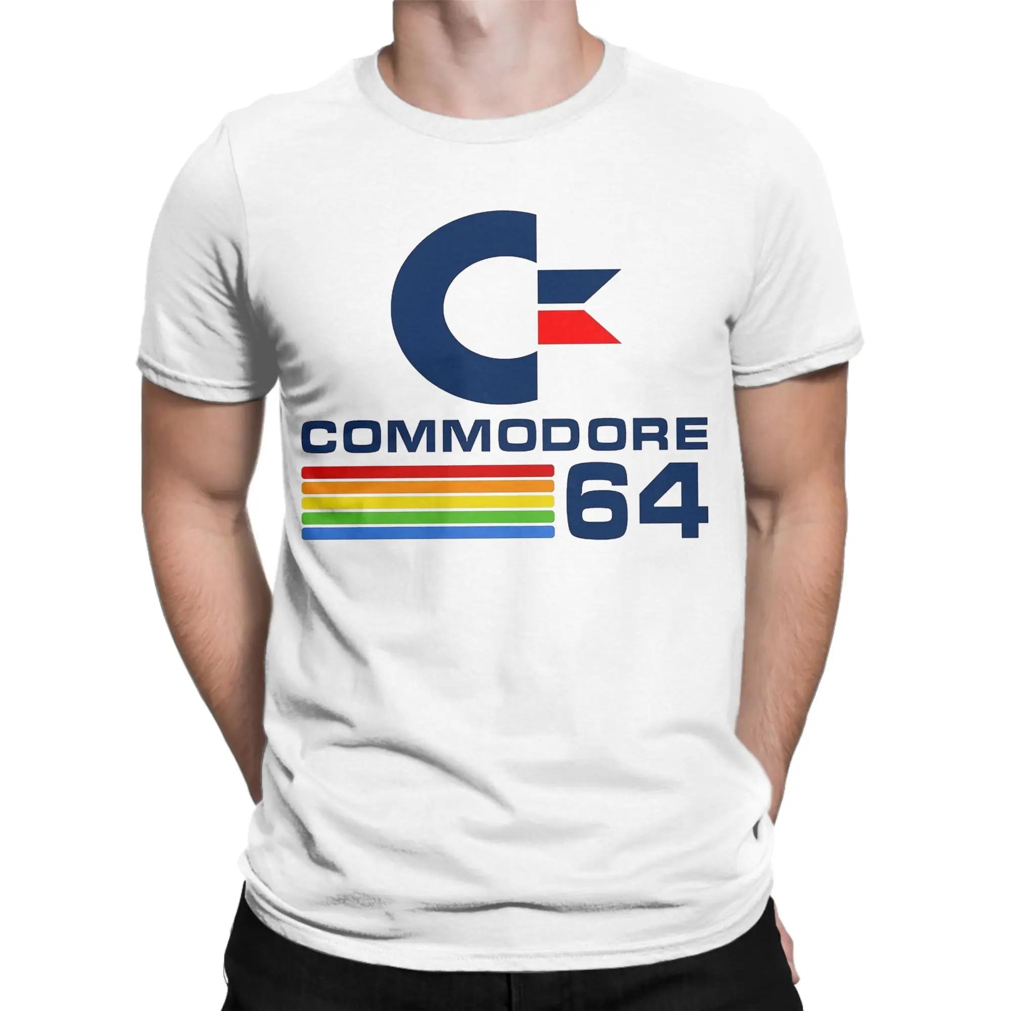 

Men T-Shirt Commodore 64 Humor 100% Cotton Tee Shirt Short Sleeve T Shirt O Neck Tops Plus Size S