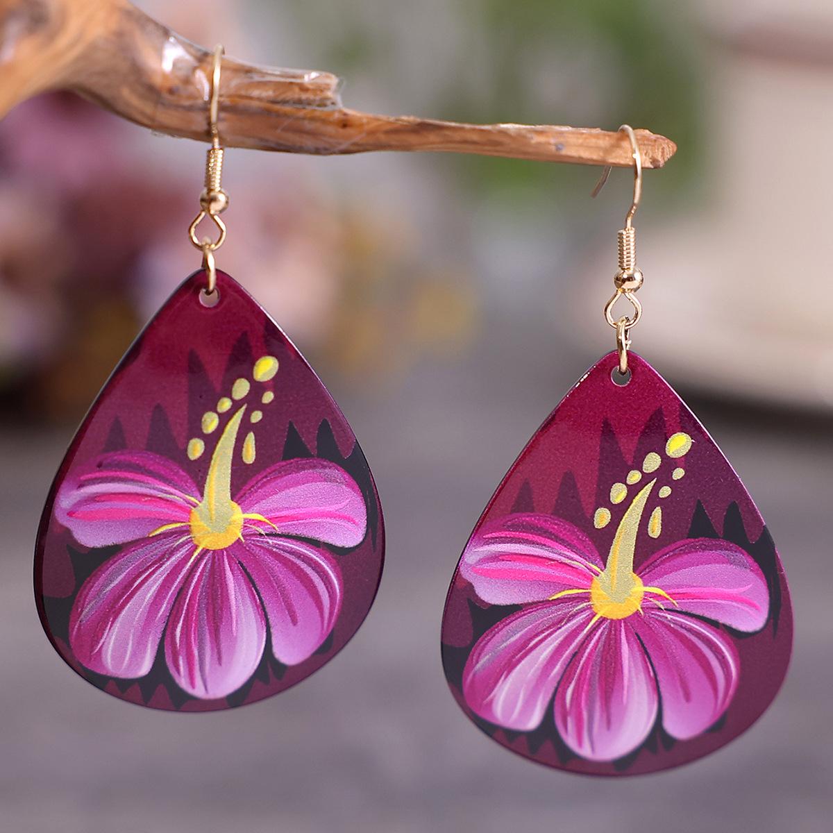 

1 пара красивых женских серег с розовым цветком. Элегантные серьги-капли с цветами. Повседневные серьги. Праздничные серьги. Очаровательный подарок для лучшего друга.