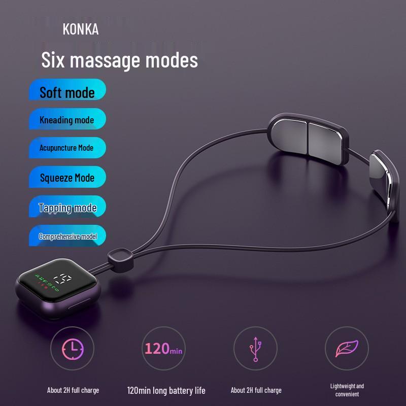 Portable Neck Massager with Intelligent Heat and Pulse Therapy