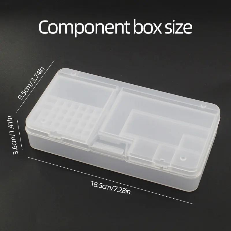 1/2pc Transparent Rectangle Plastic Storage Box Screw Holder Case Organizer Container Jewelry Nail Art Equipment Tools Case
