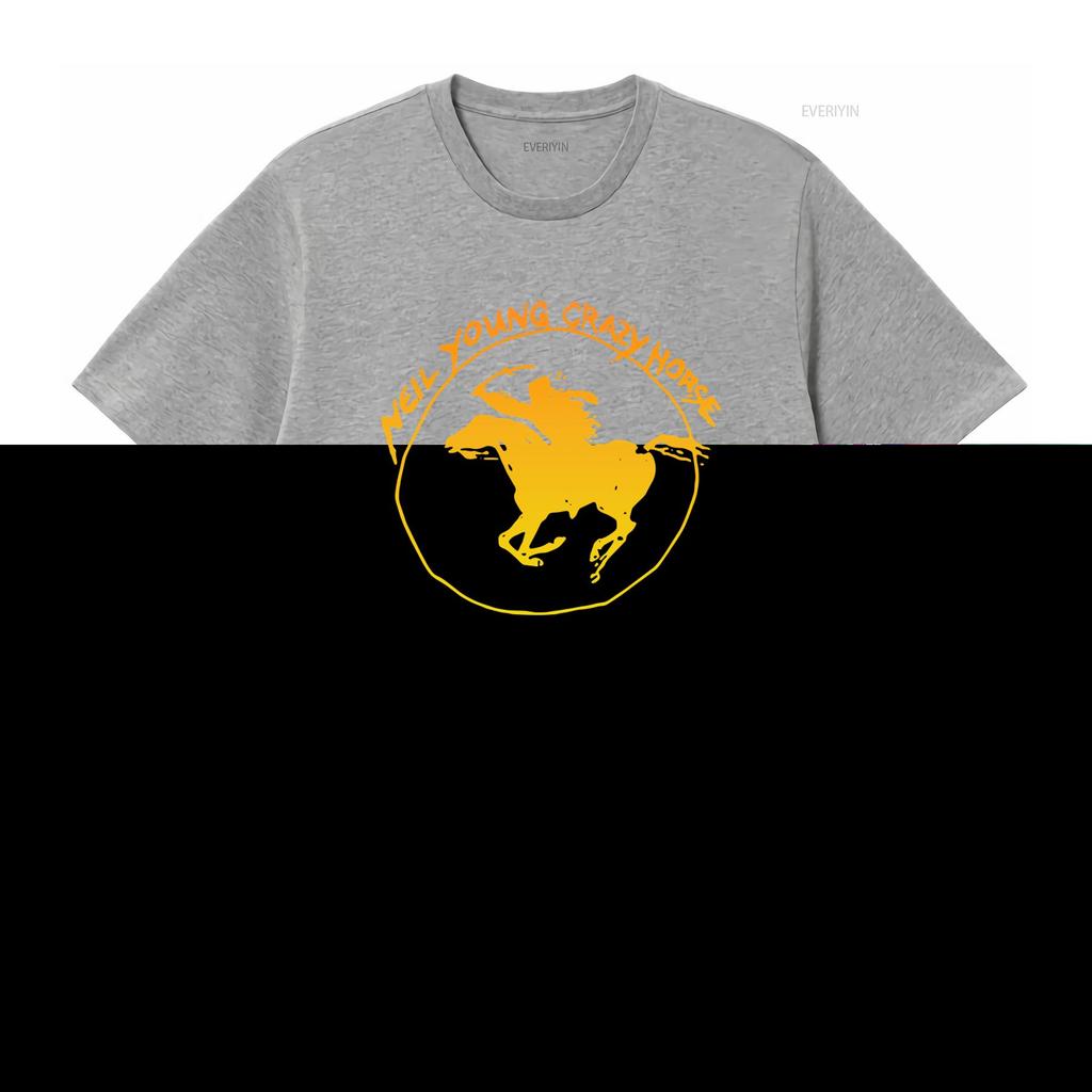 Neil Young Crazy Horse Mens T Shirt S 5XL Long or s Rock Band  vintage Washed Casual fashion Stretched Breathable Slightly