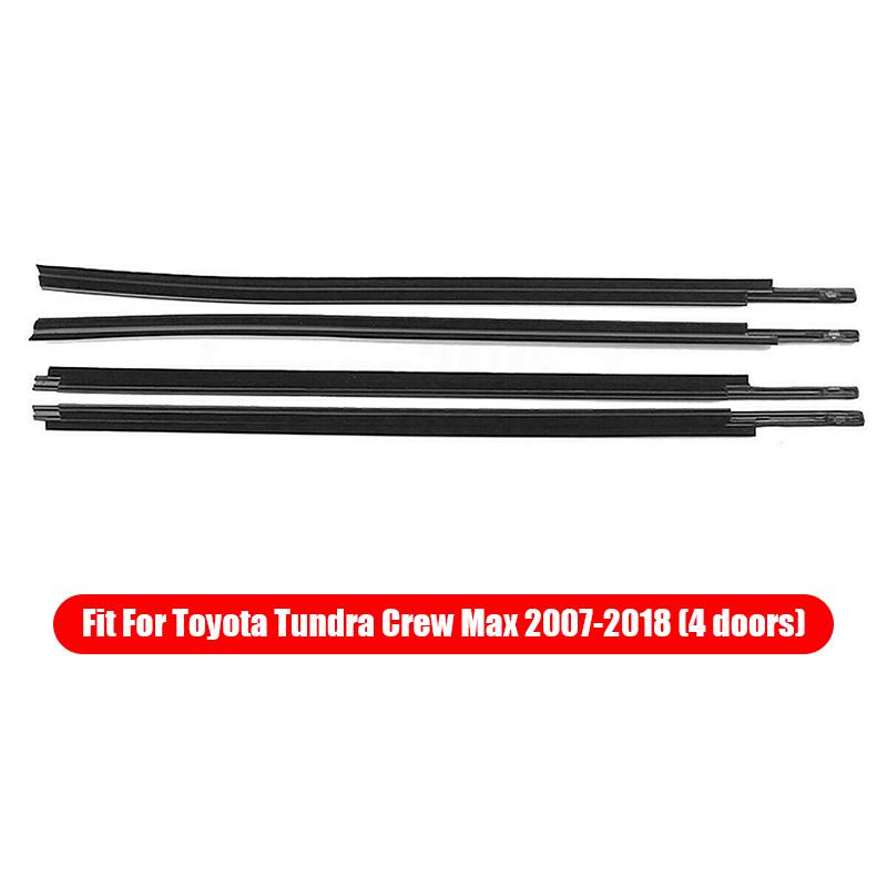 

Резиновые уплотнительные полосы для окон автомобиля для Toyota Tundra Crew Max 2007-2018 (4 двери) Для Тойота Тундра 2007-2020 (2 двери)