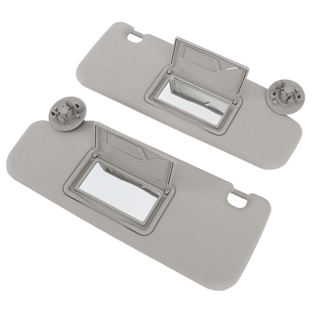 1 Pair Sun Visor Left Right Sun Visor with Mirror Replacement for Sonic Aveo 2012 To 2020 Grey