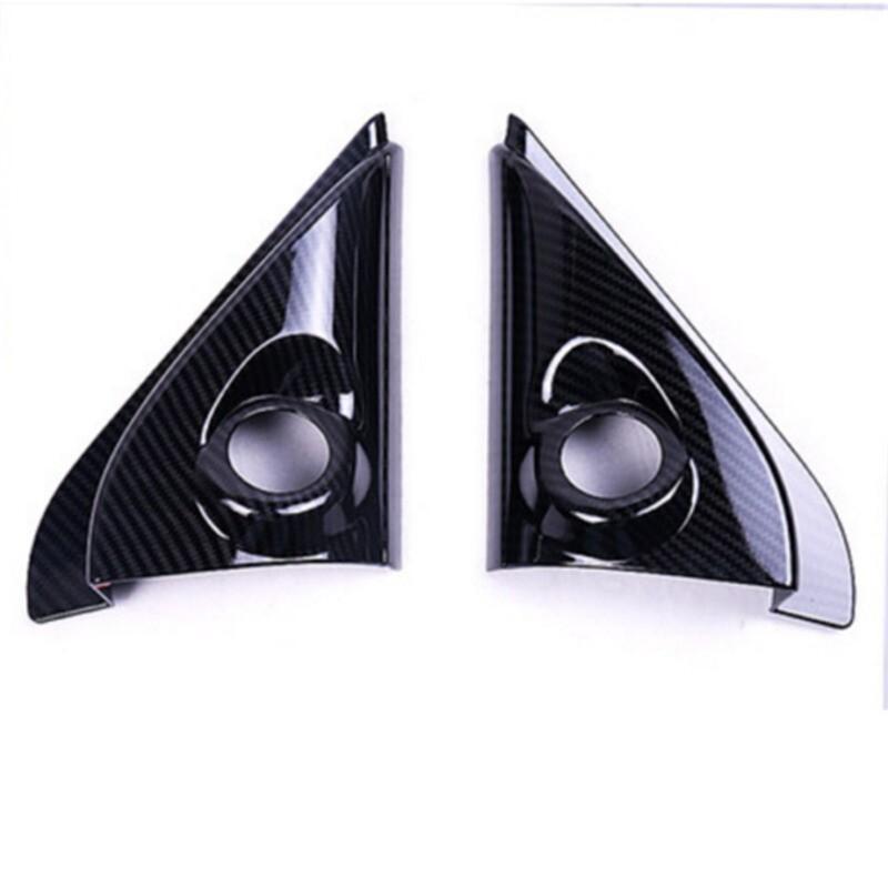 For Mitsubishi Outlander 14-20 Carbon Fiber ABS Door A-Pillar Speaker Cover Trim