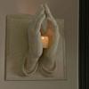 Prayer Hand Candlestick Resin Material Symbol of Faith Emotion Warmth Hope Candle Stand Peaceful Home Accent
