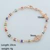 Bracciale a catena maglia V in oro rosa 14K 585 per donna e uomo 20 cm Gioiello Elegante