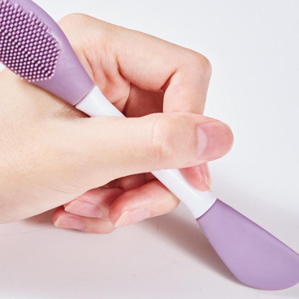 Dual-Head Silicone Face Mask Mud Clay Applicator Massage Facial Mask Brush Makeup Beauty Tool