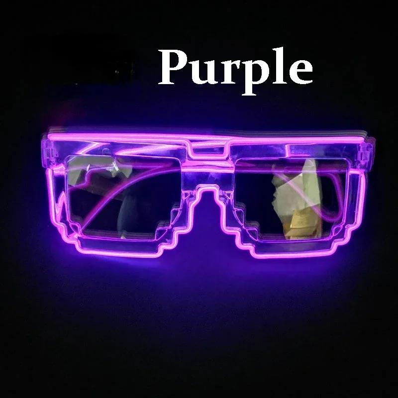 Led Sunglasses for Glow Party Glasses glow in the dark Flashing Mosaic UV400 Eyewear Unisex Gift Toy led luminous glasses