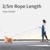 5m Luminous Durable Dog Leash Automatic Retractable Nylon Cat Lead Extension Puppy Walking Running Lead Roulette For Dogs