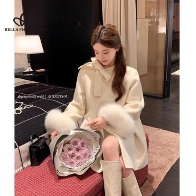 Плащ двухсторонний кашемировый пальто для женщин осень и зима новый усовершенствованный — фото 3