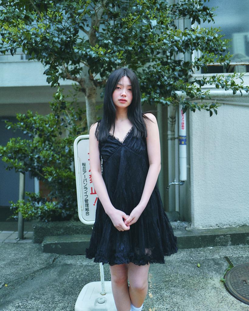 Loaegsyueol Lace Trimming Bustier Dress_Black