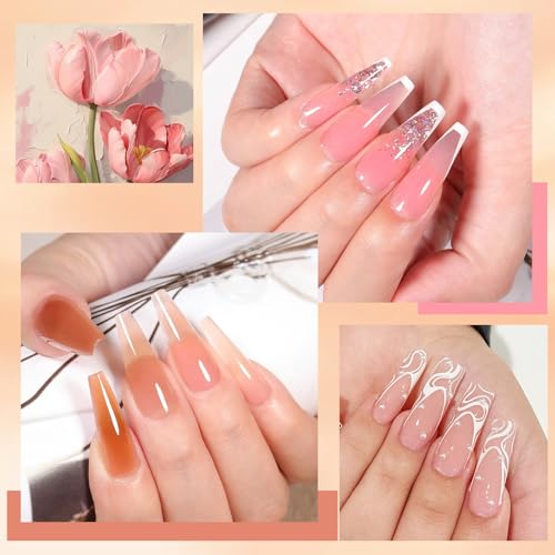 UR SUGAR Poly Nagelgel Verlängerung - 20-Farben Neon Verlängerungs-Gel-Set, UV/LED-sicher, DIY-Nagelkunst-Design für Anfänger, Weihnachtsgeschenk für Frauen