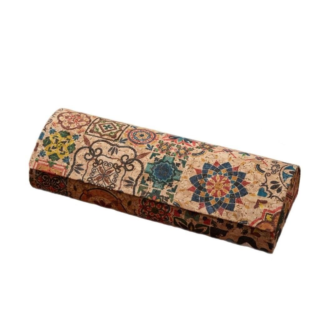 Hartschalen-Brillenbox Exotisches Muster Sonnenbrillen-Aufbewahrungsbox Vintage-Rahmen Brillenetui Damen