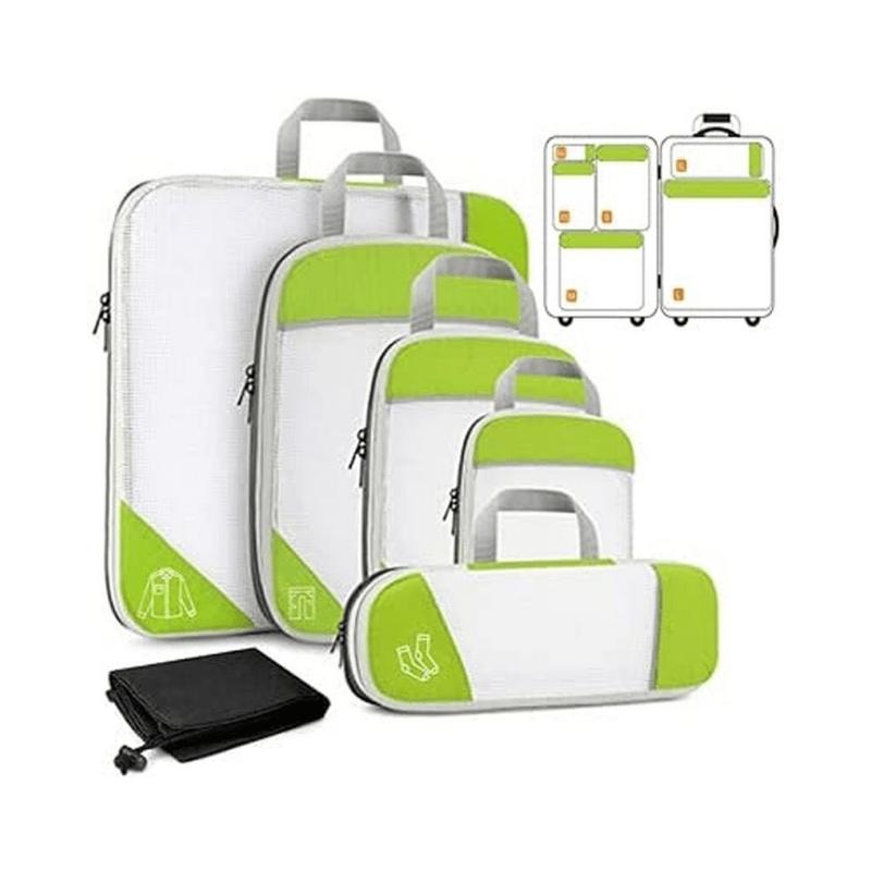 6-piece Travel Packaging Cube Storage Bag Packaging Compressed Travel Luggage Packaging Storage Bag Set