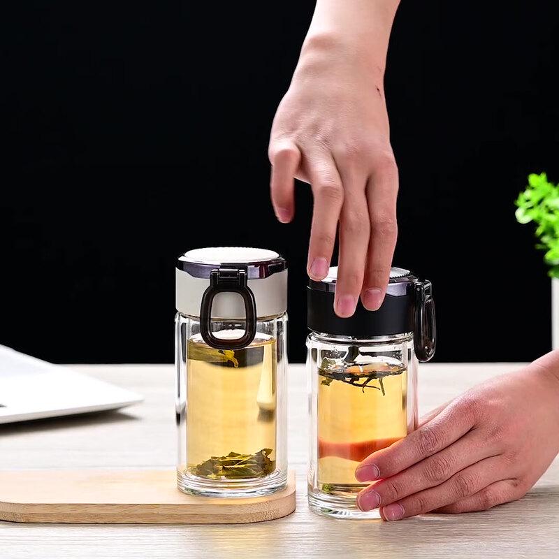 Shangqi Double Wall Glass Tumbler with Lid