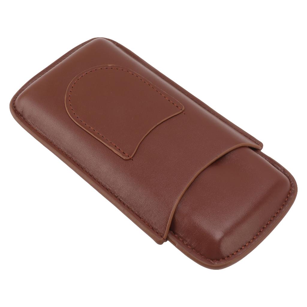 Cigarette Case Leather 3pcs Capacity Portable Cigar Storage Box with   for Outdoor