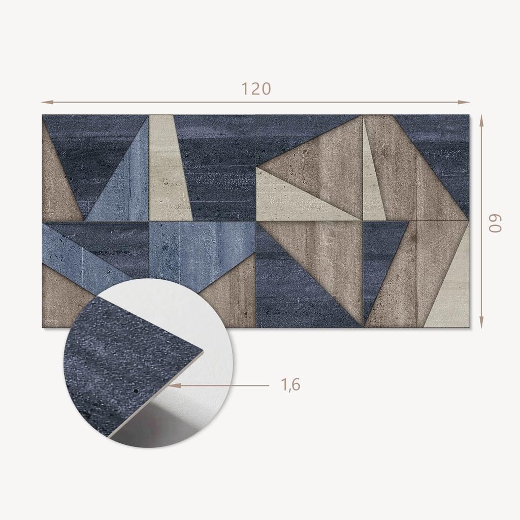 Winylowy Panel Samoprzylepny Z Nadrukiem 120X60 Cm Abstrakcyjny Wzór Geometryczny