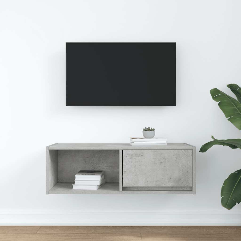 TV Cabinet Concrete Grey 80 x 31 x 25.5 cm Particleboard