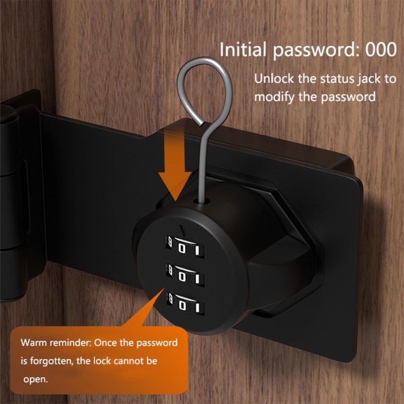 Cabinet Combination Locks Keyless-Drawer Lock Zinc-Alloy Lock for Cabinet Drawer Office File Storage Furniture Privacy
