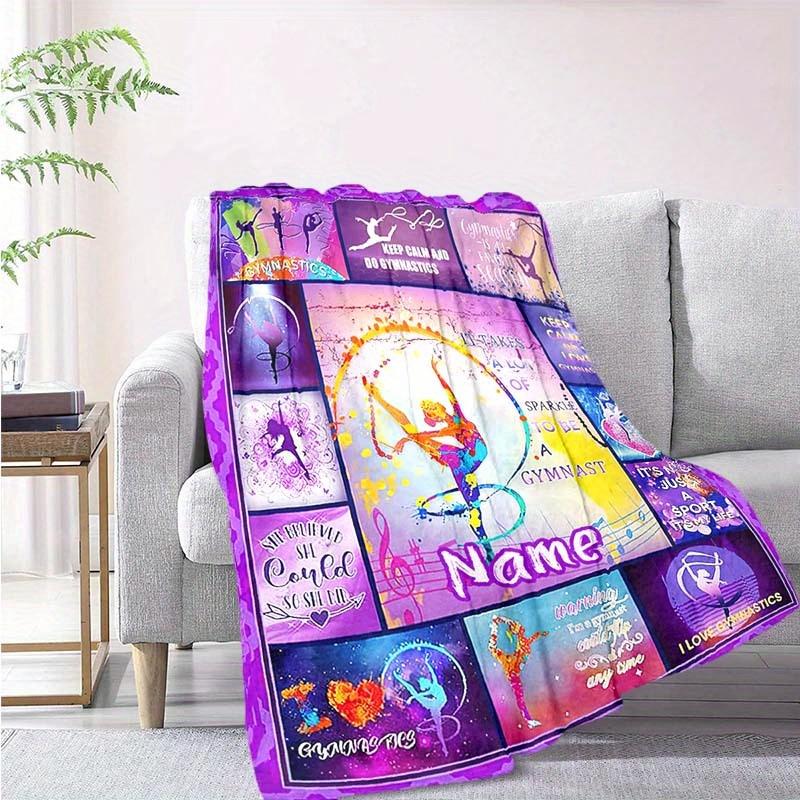 Love Dance Customize Your Name Blanket Used For Chair Office Sofa Bed Camping Soft And Warm Giving Friends And Relatives Birthday Graduation Gift