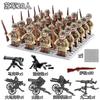 Colecție set păpuși Al Doilea Război Mondial seria militară arme saci de nisip Figurine Jucării de Asamblat Creeper pentru Copii Jucării Educative