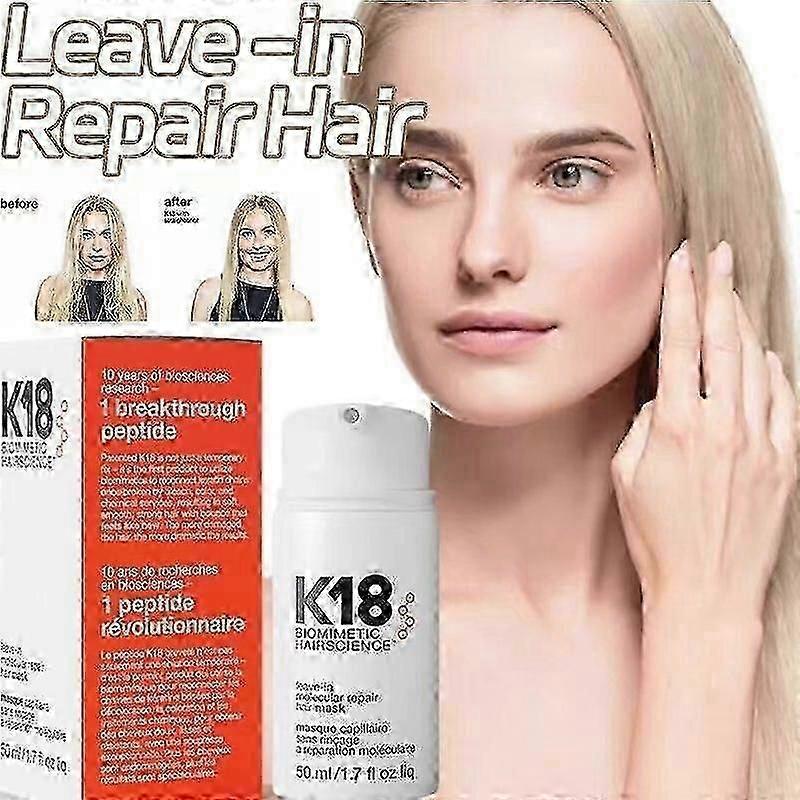 K18 Maschera Riparatrice Molecolare alla Cheratina Senza Risciacquo Ammorbidisce Ripristina i Capelli Danneggiati Trattamento Profondo alla Cheratina per Capelli e Cuoio Capelluto meno